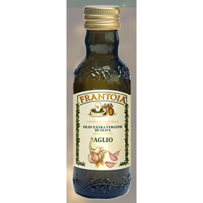 Olio extra vergine di oliva siciliano aromatizzato AGLIO 250 ml.