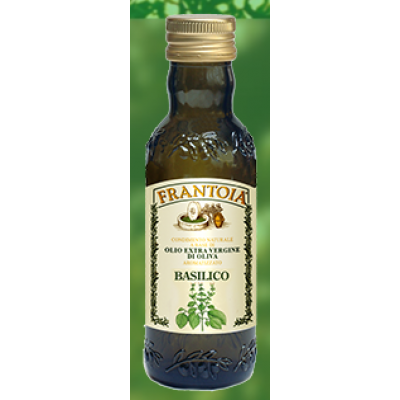 Olio extra vergine di oliva siciliano aromatizzato al BASILICO 250 ml.
