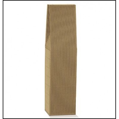 Scatola portabottiglia 1 posto onda avana mm.90x90x370 Pz.10