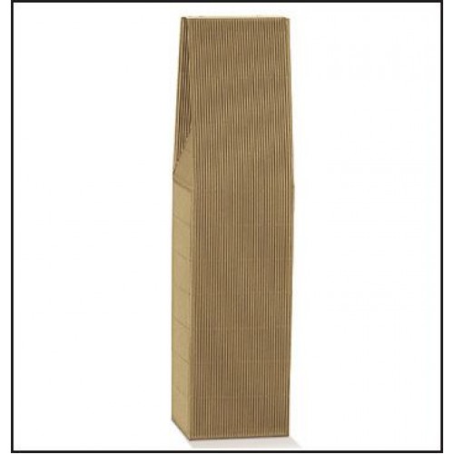 Scatola portabottiglia 1 posto onda avana mm.90x90x370 Pz.10