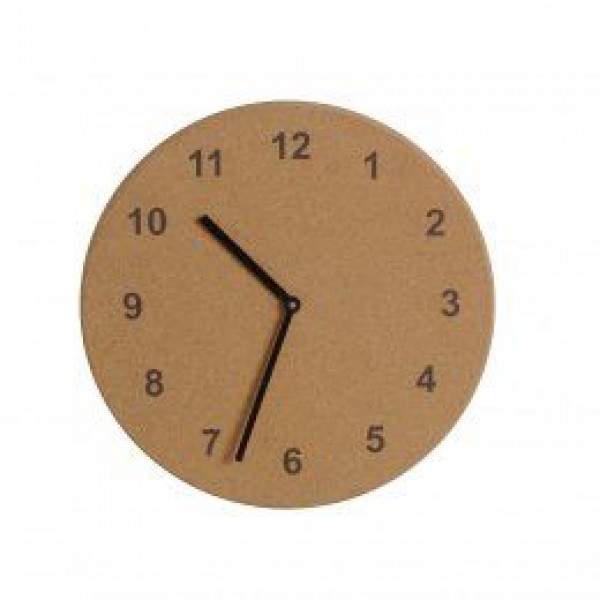 Orologio sughero diametro cm.30 spessore cm.2
