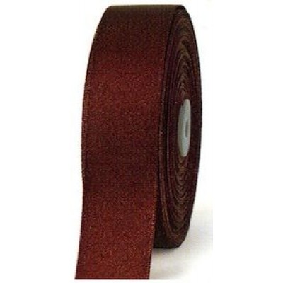Nastro raso BORDEAUX con glitter - rotolino lungo mt.50 largo mm.10 -