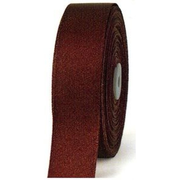 Nastro raso BORDEAUX con glitter - rotolino lungo mt.25 largo mm.25 -