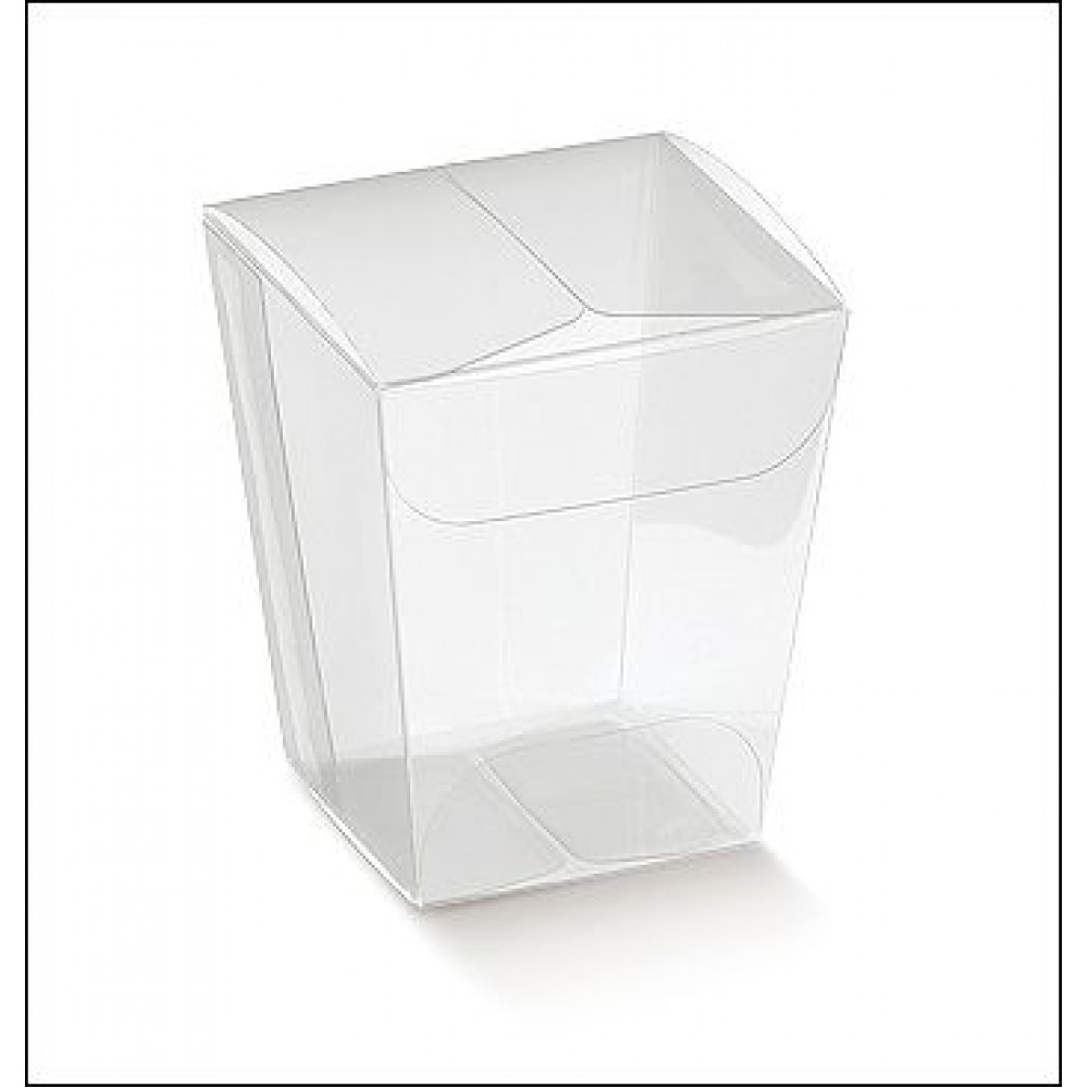 100 Scatole Trasparenti Per Bomboniere In PVC – Quadrate 6x6x6 Cm, Per Caramelle, Macaron E Dessert