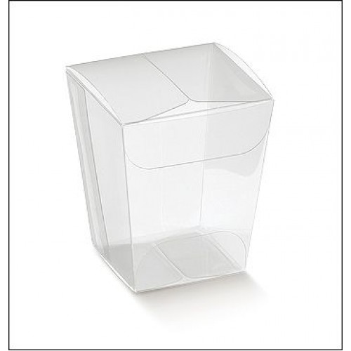 Scatole trasparenti portaconfetti Bicchierino mm. 33x33x50 Pz.10