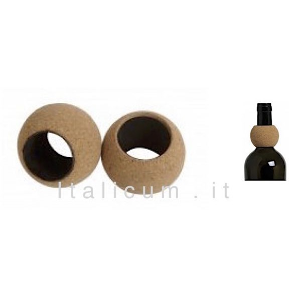 Salvagoccia sughero set 2 pezzi cm.4x6