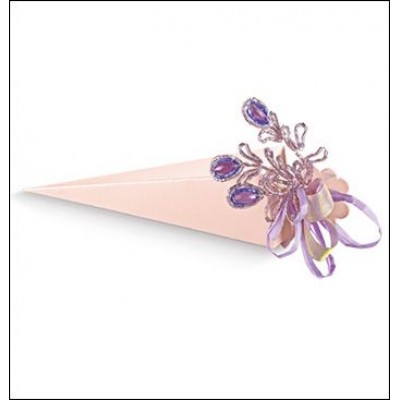 Scatole portaconfetti CONO Rosa satin mm.155 Pz.10