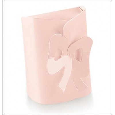 Scatole portaconfetti in cartoncino Fiocco rosa satin mm.105x95x40 Pz.10