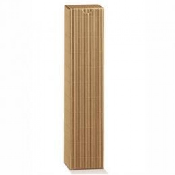 Scatola per bottiglie olio in cartoncino ondulato avana mm.45x45x215 - Pz.10