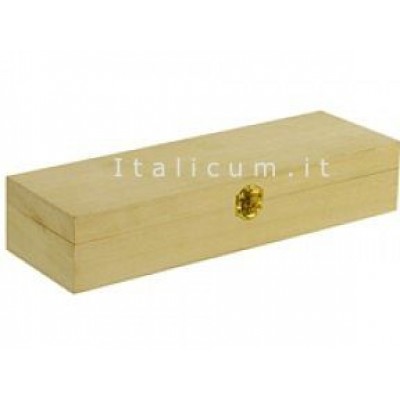 Scatola in legno ABETE con chiusura metallica cm.31x9,5 h.5,9