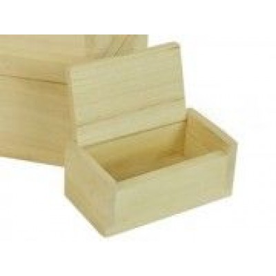 Scatola rettangolare in legno di balsa cm.18,6x11 h.10