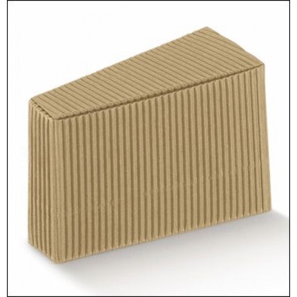 Scatola triangolo fetta torta onda avana mm.90x73x50 - Pz.10