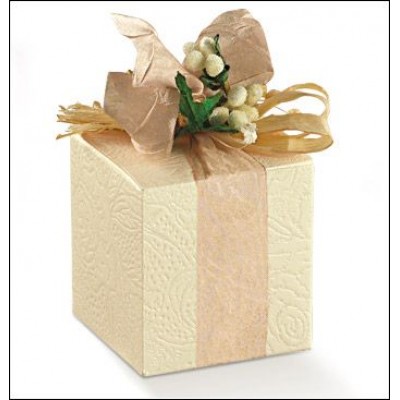 Scatole Pieghevoli in cartoncino Soft Avorio mm.170x170x100 - Pz.10