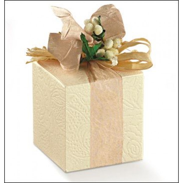 Scatole Pieghevoli in cartoncino Soft Avorio mm.170x170x100 - Pz.10
