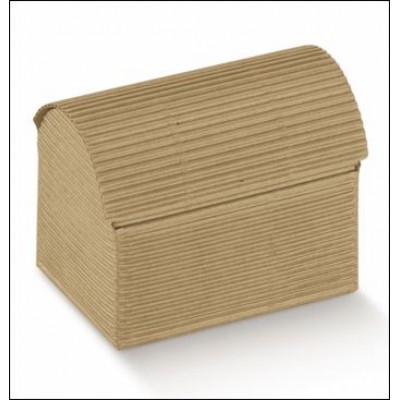 Scatoline portaconfetti cofanetto in cartone ondulato avana mm.175x110x115 - Pz.50 Sconto 10%