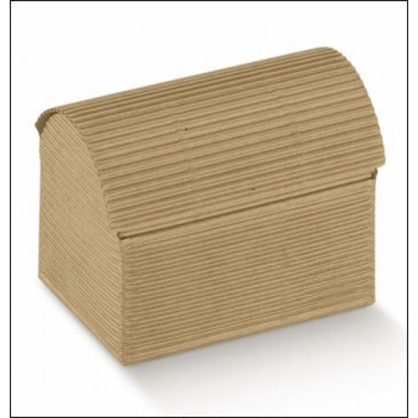 Scatoline portaconfetti cofanetto in cartone ondulato avana mm.70X45X52 - Pz.50 Sconto 10%