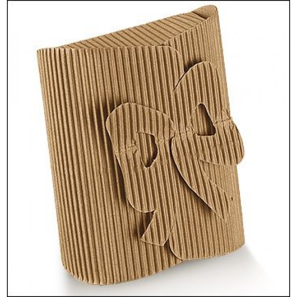 Scatoline portaconfetti Fiocco in cartone ondulato avana mm.70X60X30 - Pz.50 Sconto 10%