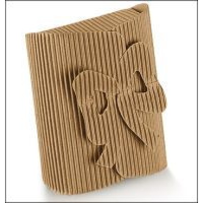 Scatole bomboniere Fiocco in cartone ondulato avana mm.300x265x75 - Pz.10