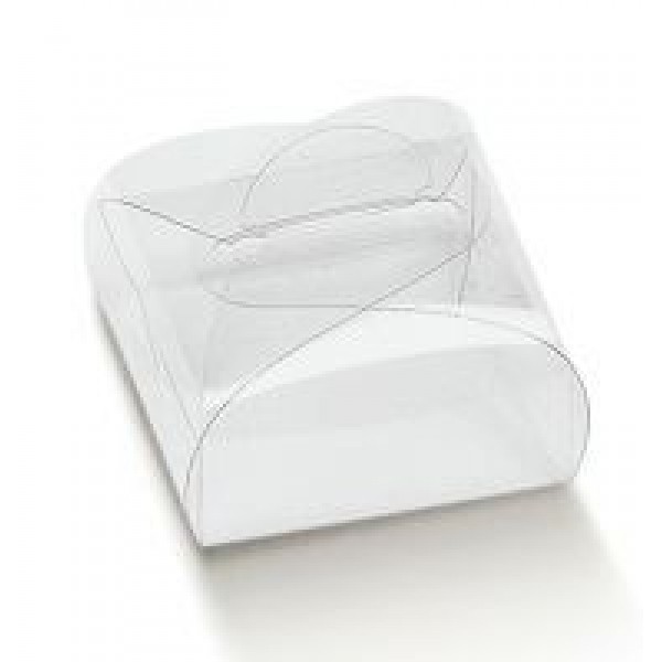 Scatola trasparente Monoconfetto o Miniastuccio mm. 30x30x12  Pz.10