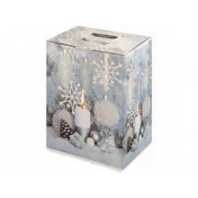 Scatola porta panettone e bottiglia Baulotto Inverno mm.330x250x350 Pz.5