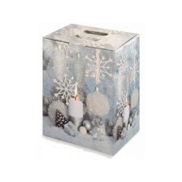 Scatola porta panettone e bottiglia Baulotto Inverno mm.330x250x350 Pz.5
