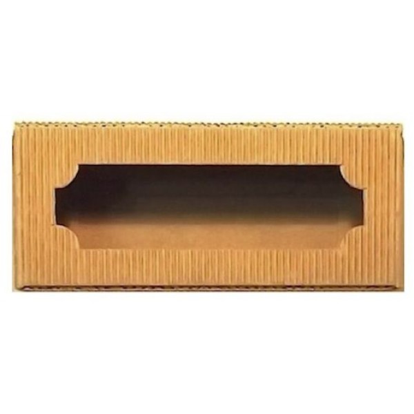 Scatole portavasetti monodose (da gr.30 a gr.50) forate 3 posti cartoncino ondulato avana mm.140X50X60 - 20 Pezzi