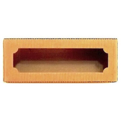 Scatole porta vasetti monoporzione (da gr.50 a 100 gr.) forate 3 posti cartoncino ondulato avana mm.180x60x70 - Pz.15