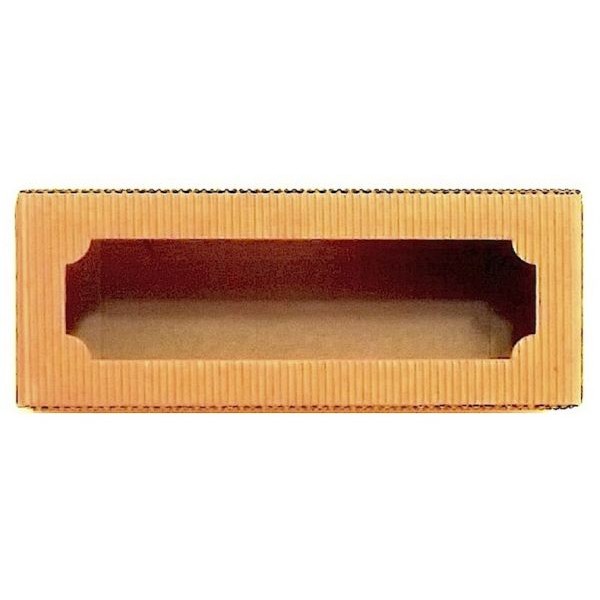 Scatole porta vasetti monoporzione (da gr.50 a 100 gr.) forate 3 posti cartoncino ondulato avana mm.180x60x70 - Pz.15