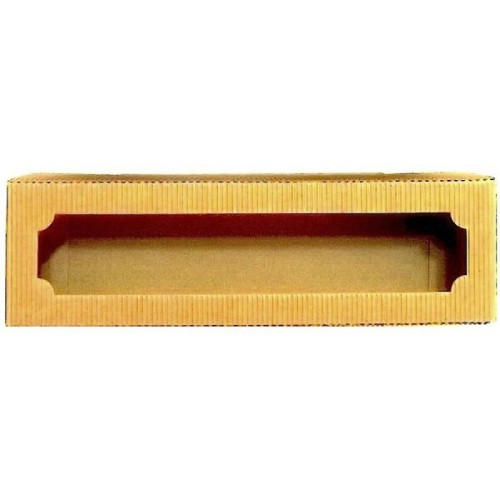 SCATOLE PORTAVASETTI PER MONODOSE gr.50 e gr.100 forate 4 posti cartoncino ondulato avana mm.240x65x70 - Pz.15