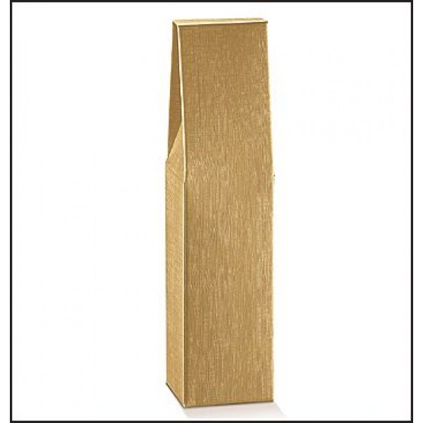 Scatola portabottiglia 1 posto Seta ORO mm.90x90x370 Pz.10