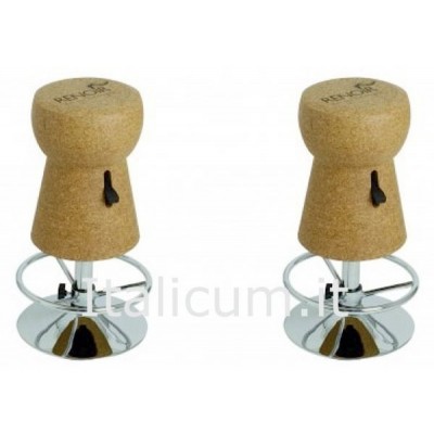 Sgabello alto da banco BAR in sughero massiccio cm.37x90 - Set 2 pz. Sconto 10% SPEDIZIONE GRATUITA