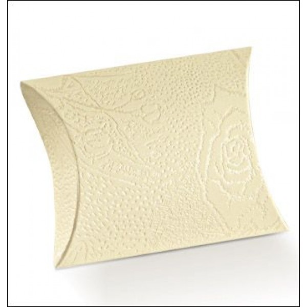 Scatole portaconfetti Busta in cartoncino "Soft Avorio" mm.85X85X30 Pz.10