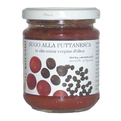 Sugo pronto per pasta alla Puttanesca - Prodotti tipici siciliani - gr.180  