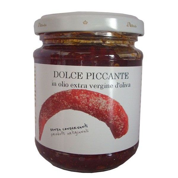 Patè dolce/piccante di peperoncini gr.180 in olio di oliva - Prodotti tipici siciliani 