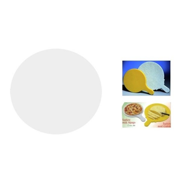 Tagliere rotondo polietilene BIANCO diametro cm.36 per pizza o polenta