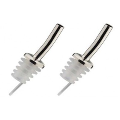 SET 2 TAPPI VERSATORI PER OLIO E ACETO IN ACCIAIO INOX E SILICONE - Pz.200 (Tot. 400 Tappi)