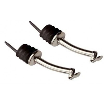 TAPPI DOSATORI OLIO IN OTTONE ARGENTATO E SINTETICO PE CON COPERCHI SET 2 PZ. - Pz.240 (Tot.480 tappi)