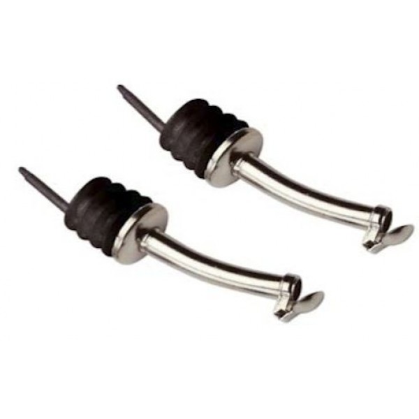 TAPPI DOSATORI OLIO IN OTTONE ARGENTATO E SINTETICO PE CON COPERCHI SET 2 PZ. - Pz.240 (Tot.480 tappi)