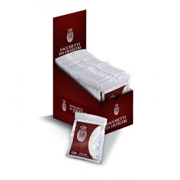 Confezione da 120 filtri per sigarette mm. 5,5 pre-tagliati € 1,50 incluso i.v.a.