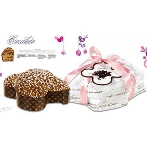 Colomba CIOCCOLATO Fiasconaro con gocce di cioccolato ricoperta di glassa - Kg.1