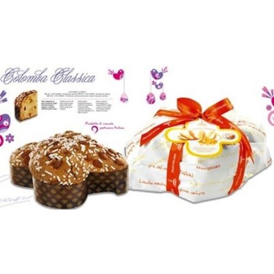 Colomba CLASSICA Fiasconaro con canditi all'arancia, mandorle di Avola e glassa - Kg.1