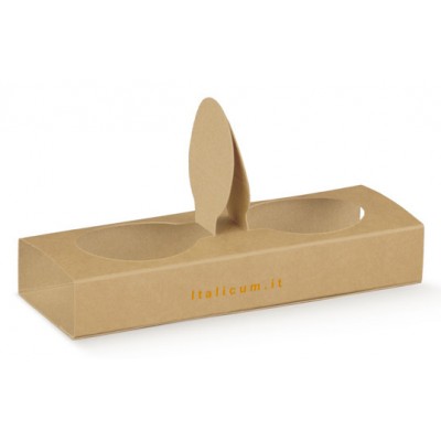 Box asporto espresso 2 bicchierini caffè con manico mm.155x65x25 - Pz.50