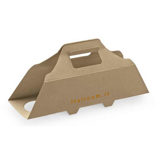 Contenitore per asporto 3 bicchieri da bevanda con manico mm.325x120x90 Pz.100