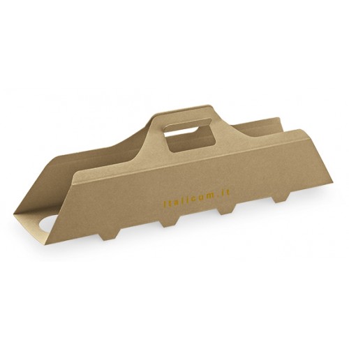 Contenitore per asporto 5 bicchieri da bevanda con manico mm.535x120x90 Pz.50