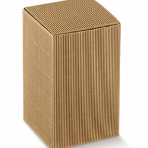 Scatola pieghevole in cartone ondulato avana mm.90x90x140 - Pz.10