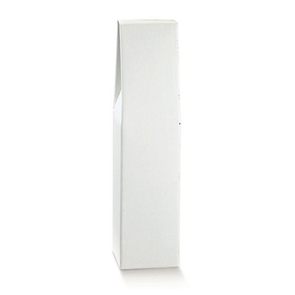 Scatola portabottiglia 1 posto bianco con manico mm.90x90x385 - Pz.10
