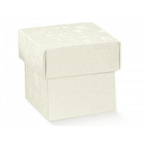 Scatole cartoncino con coperchio sfere bianco mm.200x200x60 Pz.10