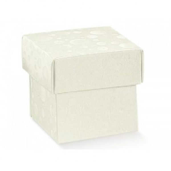 Scatole cartoncino con coperchio sfere bianco mm.200x200x60 Pz.10