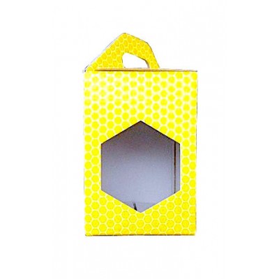 Scatole porta vasetti miele 1 posto cartoncino giallo per Kg.1 (780 ml)  mm.100x100x145 - Pz.50