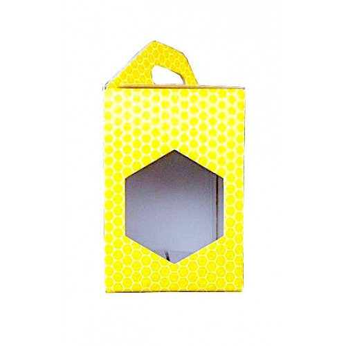 Scatole porta vasetti miele 1 posto cartoncino giallo per Kg.1 (780 ml)  mm.100x100x145 - Pz.50